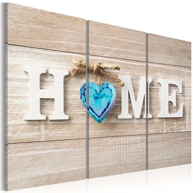 Quadro Home  Blue Love  Colore Blu, Dimensioni e Misure 90x60