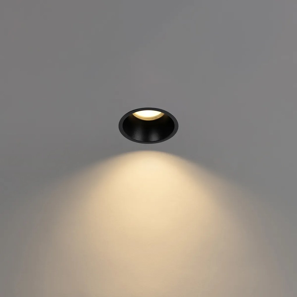 Set di 12 faretti incasso neri GU10 70mm IP44 - Dept