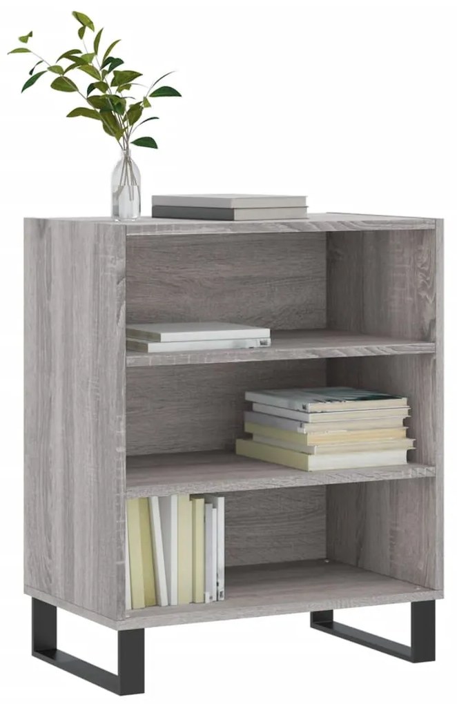 Credenza grigio sonoma 57x35x70 cm in legno multistrato