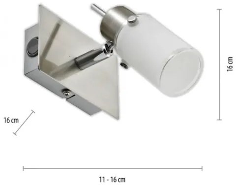 JUST LIGHT. 11931-55 - Luce Spot da parete a LED MAX 1xGU10/4W/230V cromo