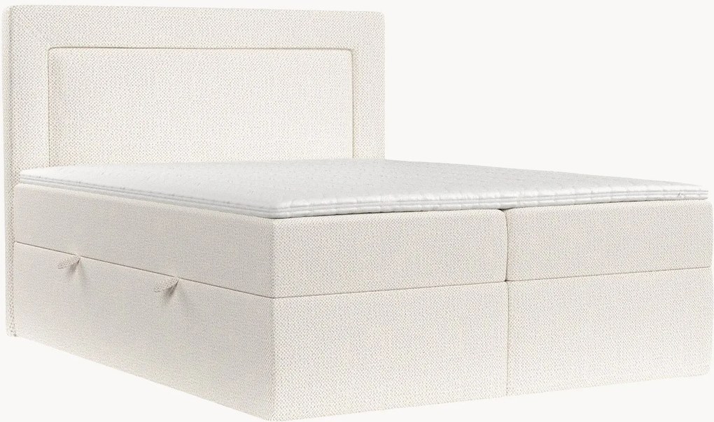 Letto boxspring in ciniglia fatto a mano con contenitore Imagine, H3