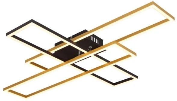 Globo 67208-40G -Plafoniera LED DAKARI 40W/230V 3000K 60x80 cm nero/oro