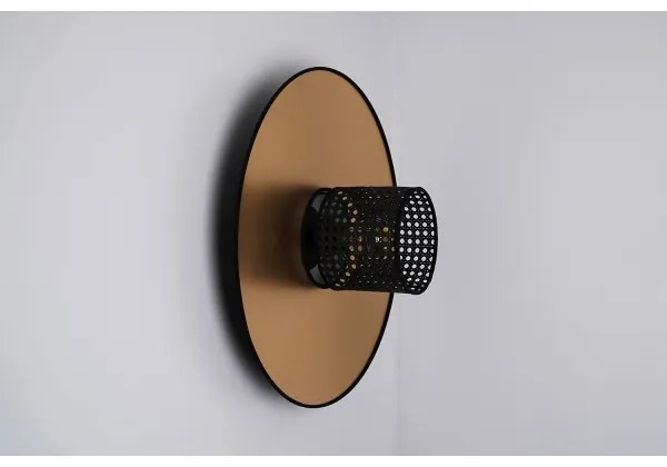 Duolla - Applique TOKYO RATTAN 1xE27/15W/230V diametro 50 cm oro/nero