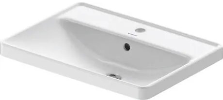 Lavabo 60x44 da Incasso Soprapiano monoforo Con Troppo Pieno Bianco D-Neo 0357600027 Duravit