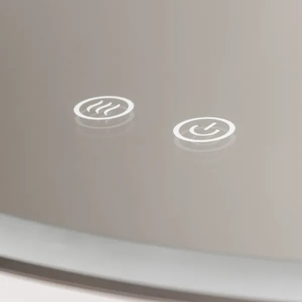 Brilagi-LED dimmerabile, specchio riscaldato con illuminazione integrata ALU PRO, LED 18W/230V, Ø 60 cm, IP44, finitura cromo lucido