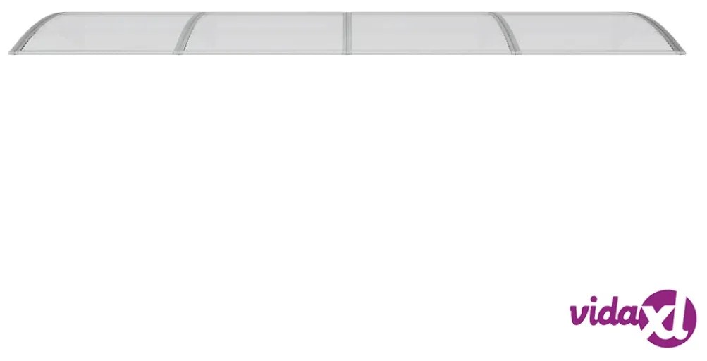vidaXL Tettoia per Porta Grigia 350x100 cm in Policarbonato