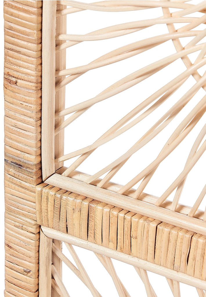 Paravento 3 pannelli rattan naturale 137 x 180 cm POMEZIA Beliani