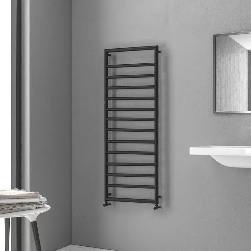 Termoarredo scalda salviette 1300x500mm colore nero opaco KAM-D7013N - KAMALU