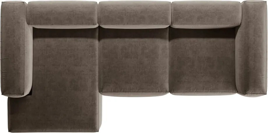 Divano angolare marrone (con penisola a sinistra/con chaise lounge) Bergamo – Cosmopolitan Design