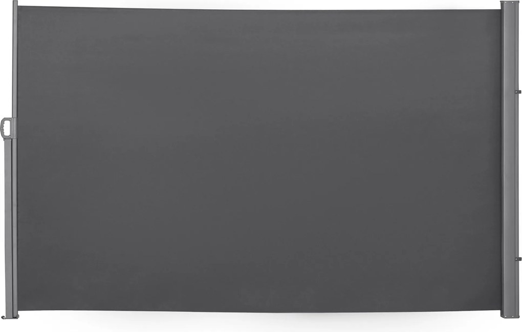 Frangivista da Giardino Estensibile 300x180A cm Poliestere Anti UV e Alluminio Grigio...