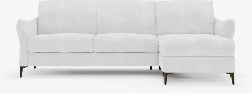 Dalia divano letto angolare con vano contenitore - materasso alto 18 cm in raffinato tessuto smacchiabile T30