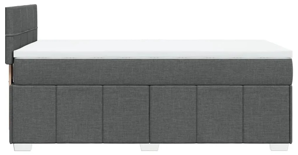 Giroletto a molle con materasso grigio scuro 80x200 cm tessuto