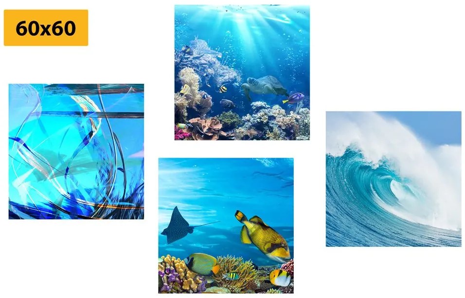 Set di quadri – Vita sotto il mare