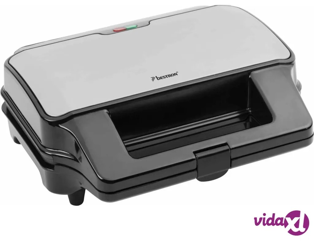 Bestron Griglia 3-in-1 900 W Nero Acciaio Inossidabile ASG90XXL