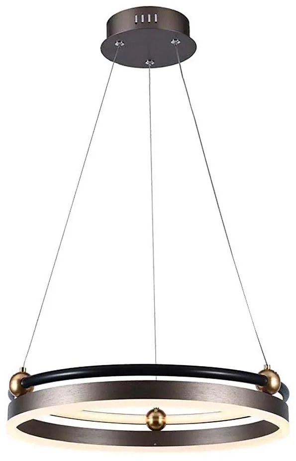 Lampadario LED a sospensione con filo LED/20W/230V 3000K diametro 42 cm marrone