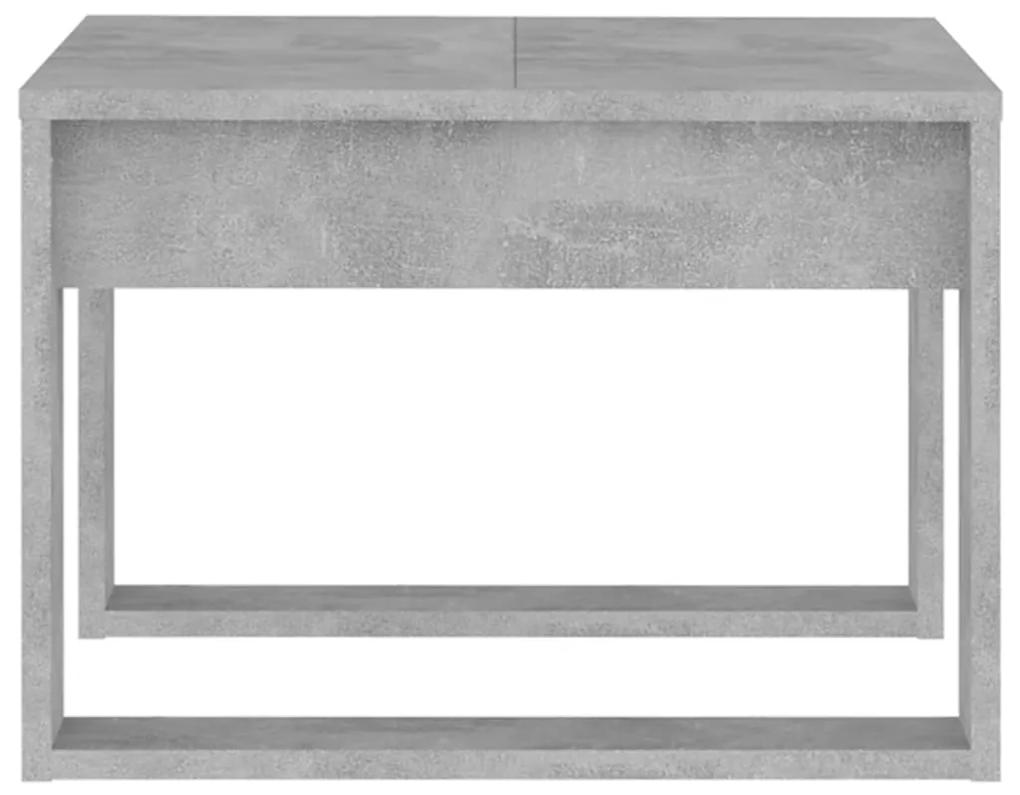 Tavolino Servizio Grigio Cemento 50x50x35 cm in Truciolato