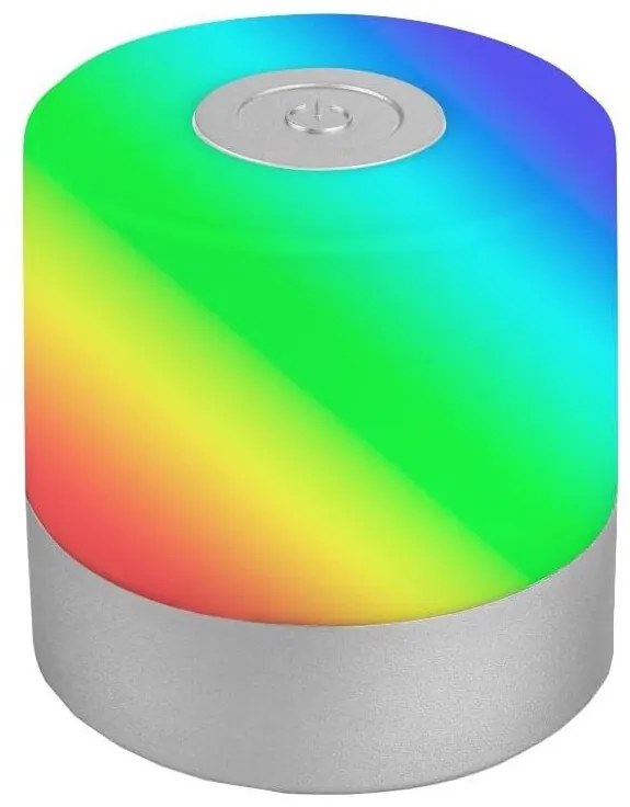 Briloner 7462014 - Lampada da tavolo ricaricabile LED RGB LED/1,5W/5V IP44 cromo