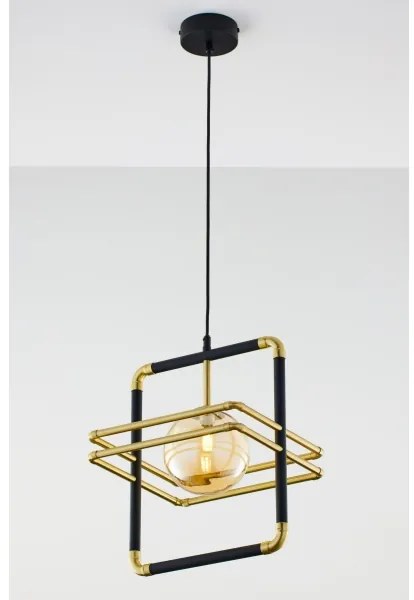 Jupiter 2025 - Lampadario a sospensione con filo FIORI 1xG9/10W/230V nero/oro/beige