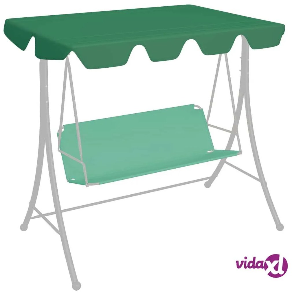 vidaXL Baldacchino per Dondolo Giardino Verde 188/168x110/145 cm