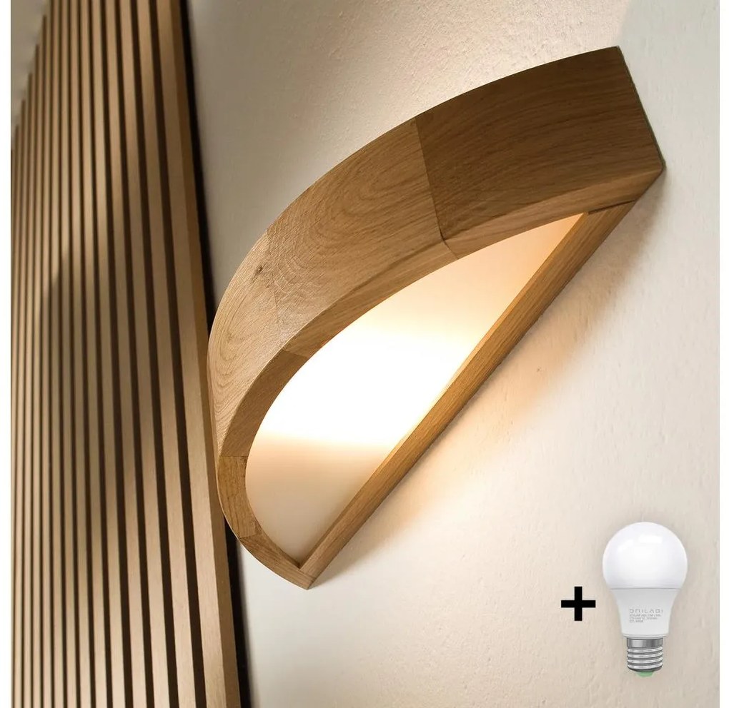 Brilagi - Lampada da parete LED CARVALHO 1xE27/60W/230V rovere
