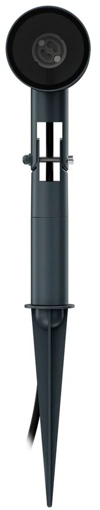 Faretto con Picchetto GU10 da Giardino Orientabile Serie SHADOW - Grigio