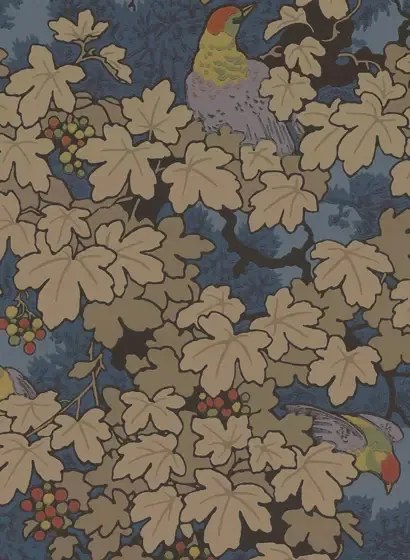 Little Greene Tapete Vine - Bleu