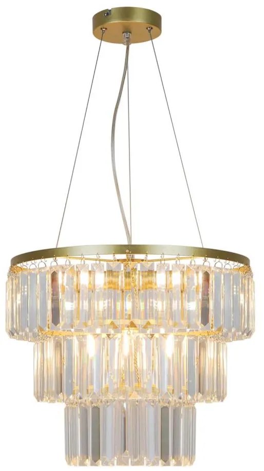 Zuma Line P17127-4-1GD - Lampadario a sospensione con filo TIFANNY 4xE14/40W/230V oro