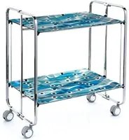 Carrello pieghevole da cucina BAUHAUS, 2 vassoi. Struttura cromata, Fantasia 3