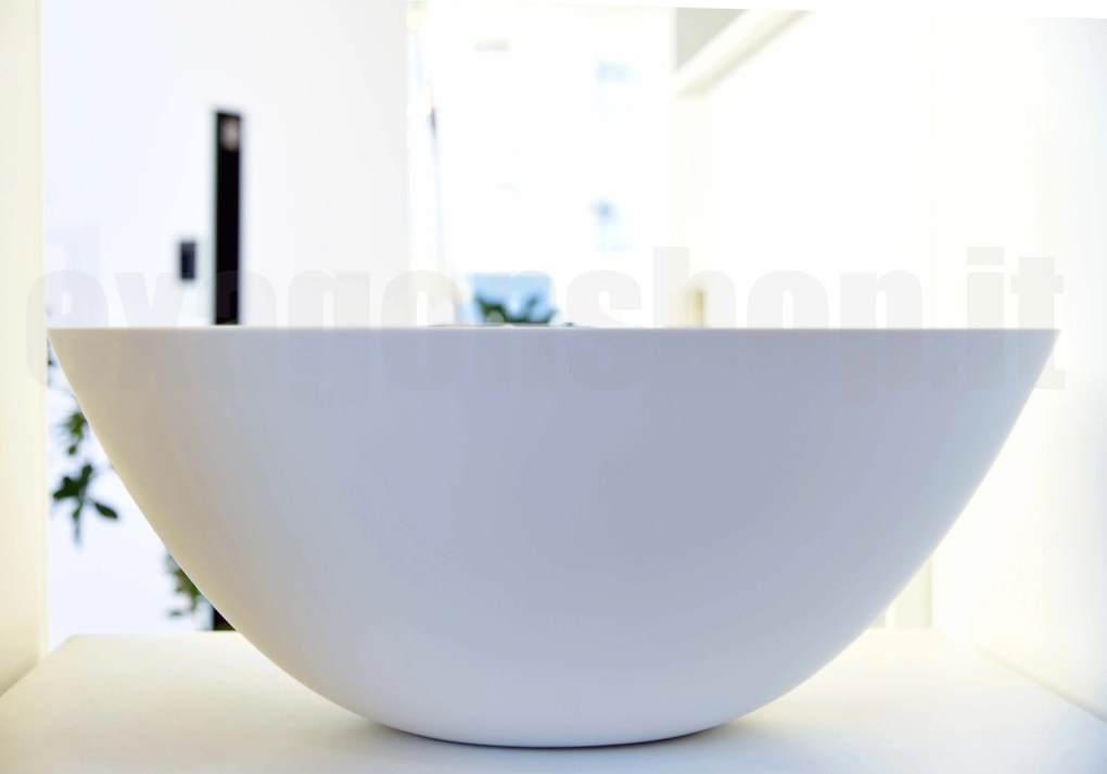 Antonio Lupi Design Tondomood Lavabo Tondo Cm 50 In Flumood Bianco