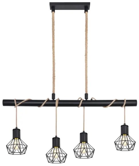 Globo 54017-4H - Lampadario a sospensione con filo PRISKA 4xE27/60W/230V