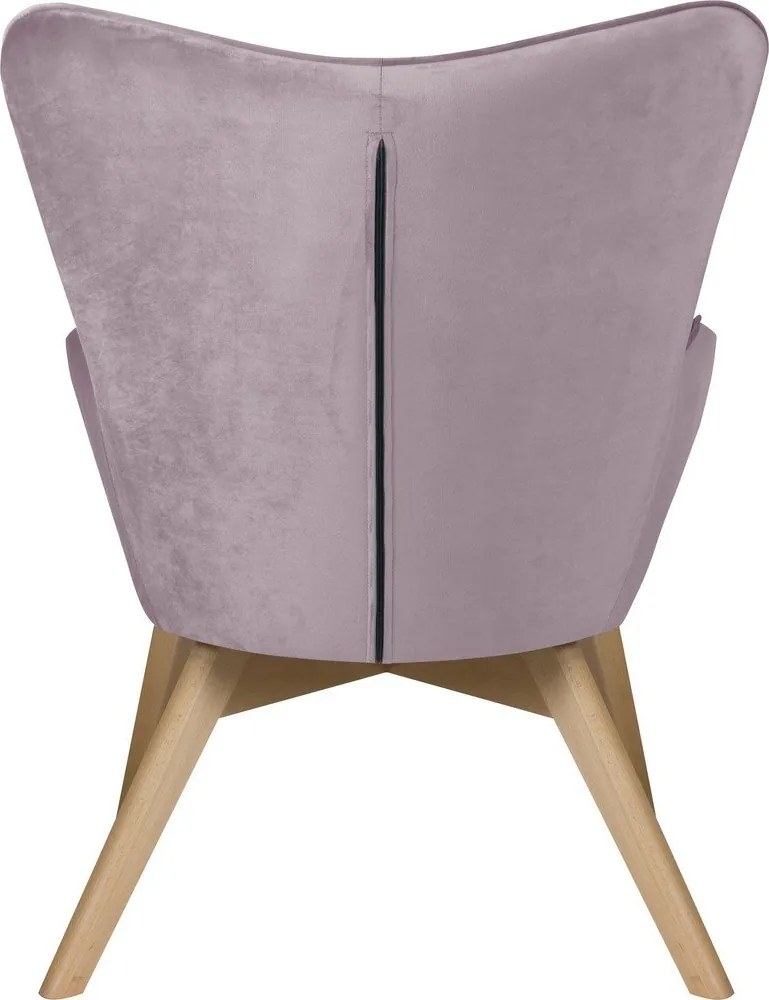 Poltrona lavanda con rivestimento in velluto Niko – Ropez
