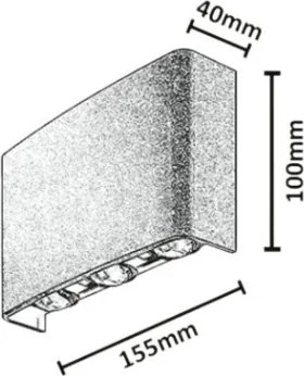Rabalux 77192 - Applique da parete per esterni LED PORTEL 5W/230V 2000/2700/4000K IP65