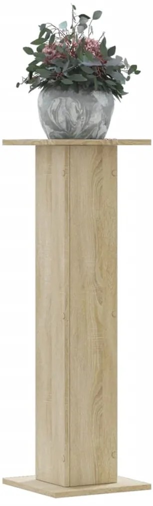Supporti Per Piante 2 Pz Rovere Sonoma 30x30x95cm İn Truciolato /