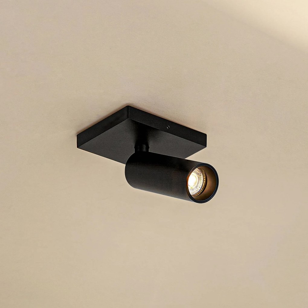 Arcchio Faretto da soffitto Brinja Slim, nero, 1 lampadina GU10 MR11 Slim Arcchio, dimmerabile, Nero, Corridoio, Alluminio, Moderno, Faretto