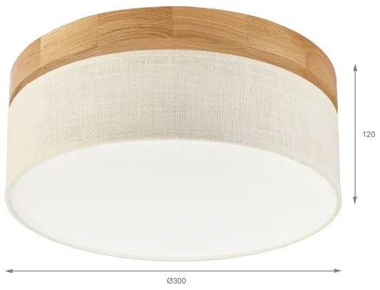 Brilagi - Plafoniera LED BELLADONNA LED/20W/230V Ø 30 cm crema/rovere
