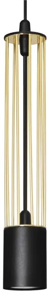 LED Lampadario su corda BARS 3xGU10/4,8W/230V oro/nero