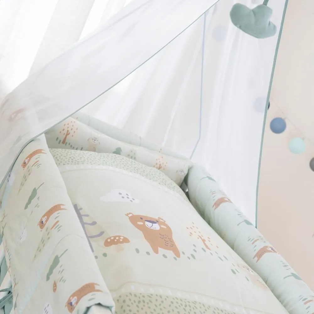 Culla bianca con altezza regolabile e per co-sleeping 90x45 cm Woodland Buddies – Roba