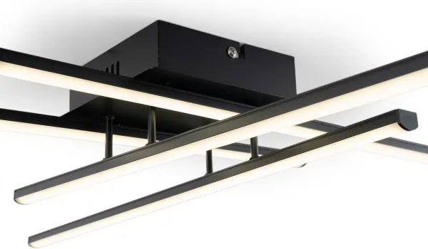 Brilagi - Plafoniera a LED STRIPES LED/37W/230V nera
