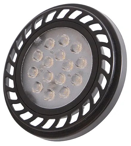GU10 LED dimmerabile AR111 nero 8W 600lm 2700K