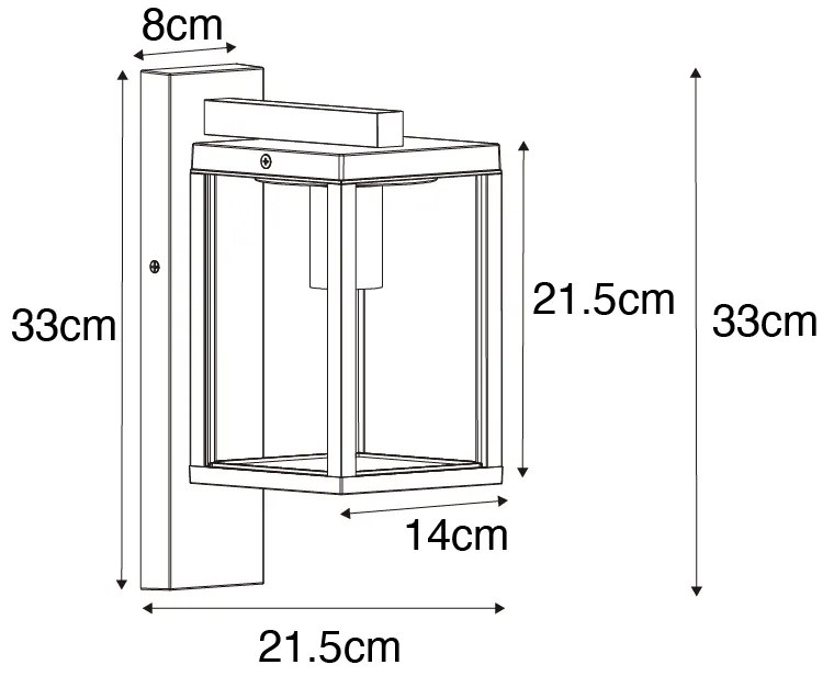 Lanterna da parete industriale marrone ruggine IP44 - Charlois