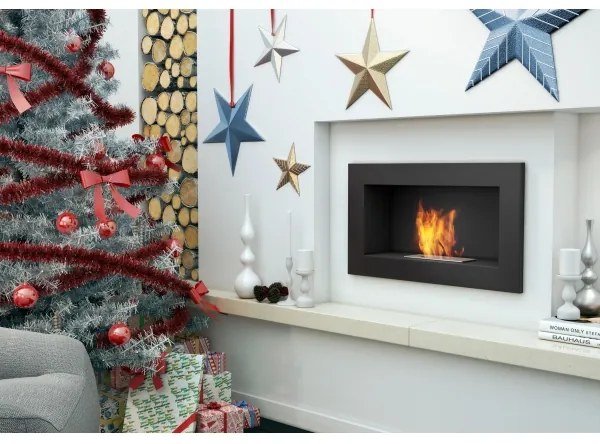 BIO camino incasso GOLF 37,4x64,8 cm 1kW nero TUV