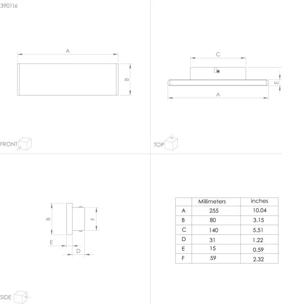 Eglo 390116 - Applique a LED CLIMENE 2xLED/5,4W/230V 3000K nero