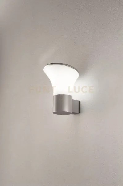 Applique da esterno ares silver 1 luce attacco e27 ip54 h.21cm