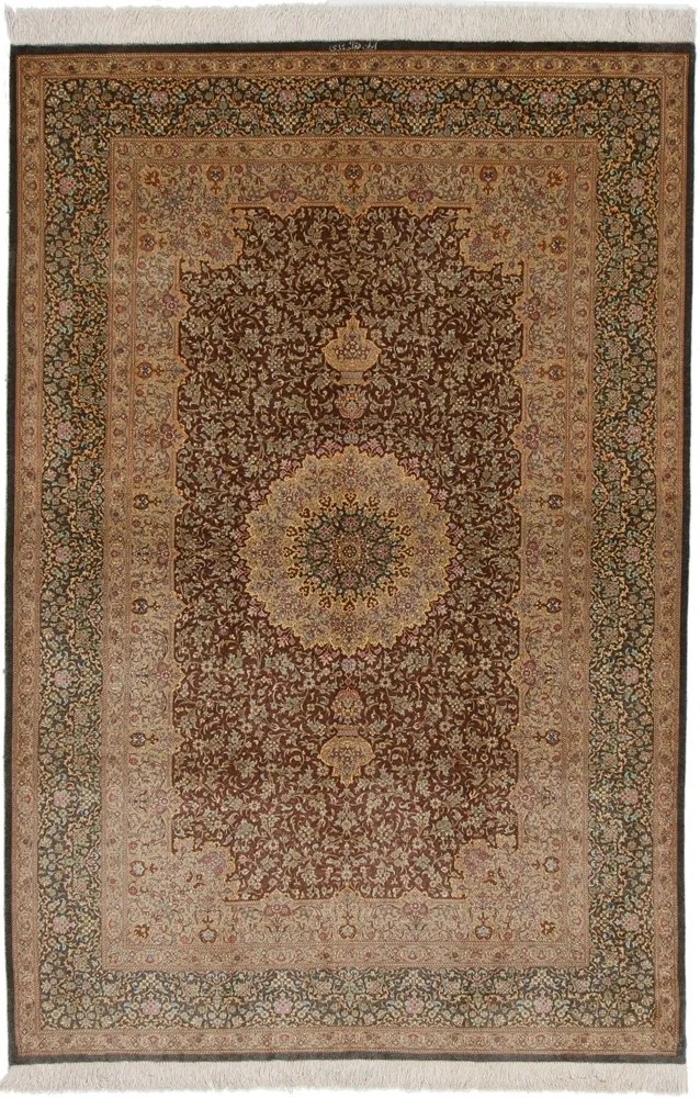 Ghom Tappeto 130 x 210 (Iran) Annodato A Mano