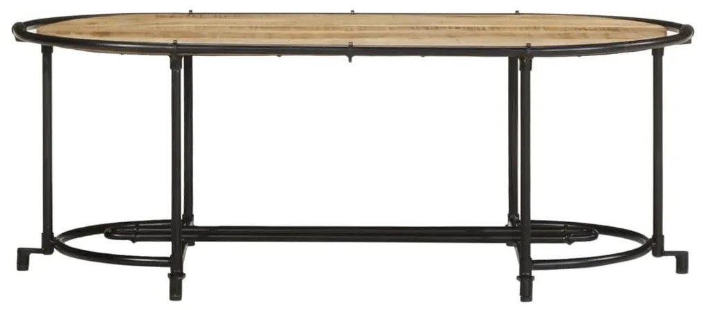 Tavolino da salotto 110x55x40 cm legno massello di mango grezzo