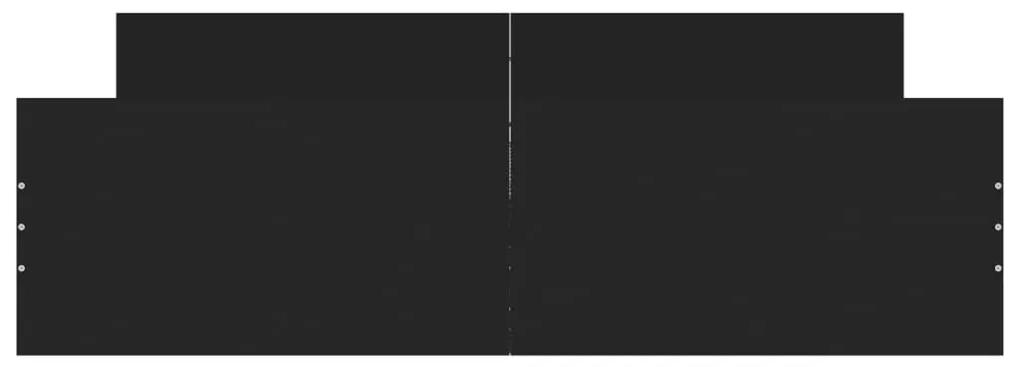 Giroletto con testiera e pediera nero 150x200 cm