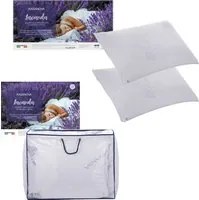 Kit matrimoniale topper e 2 cuscini Lavanda memory