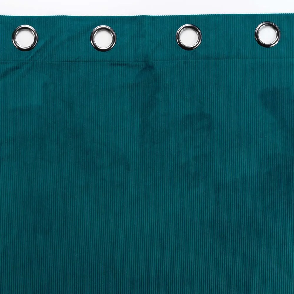 Tenda in velluto a coste blu 140x260 cm Casual - douceur d'intérieur