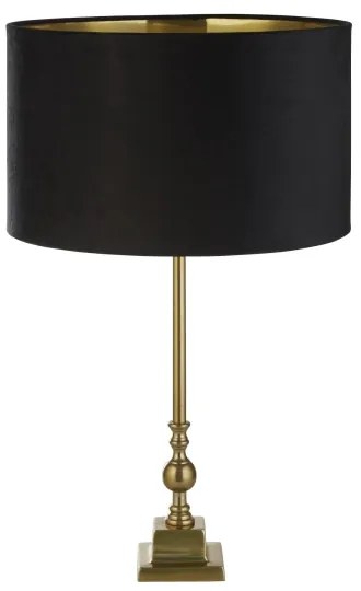 Searchlight EU81214BK - Lampada da tavolo WHITBY 1xE27/10W/230V nero/oro