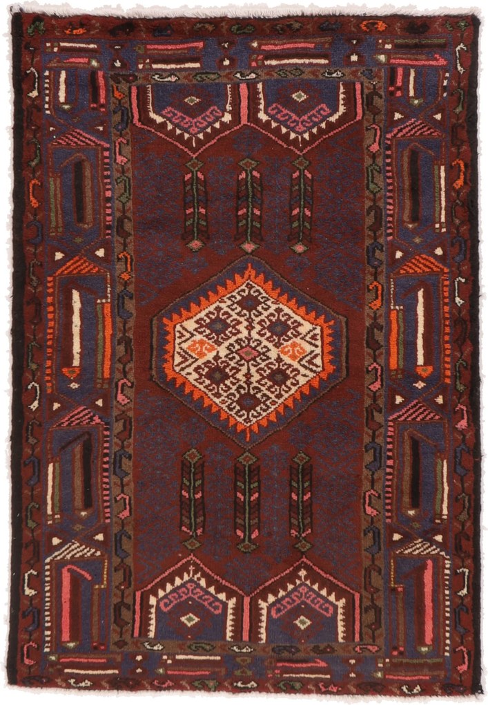 Hamedan Tappeto 100 x 140 (Iran) Annodato A Mano